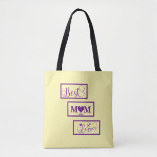 Tote Bag Meilleur nom personnalisé Maman toujours beiges vi