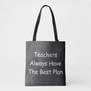 Tote Bag Meilleur plan de professeur idée cadeau conception