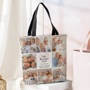 Tote Bag Meilleure Grand-mère Jamais Collage de Photos des