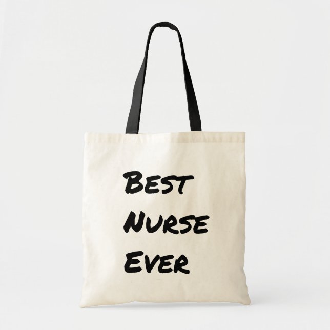 Tote Bag Meilleure infirmière jamais (Devant)