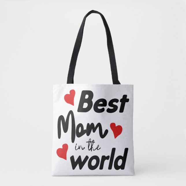 Tote Bag Meilleure maman au monde Fête des mères (Devant)