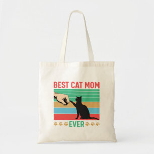 Tote Bag meilleure maman de chat   conception pour les amou