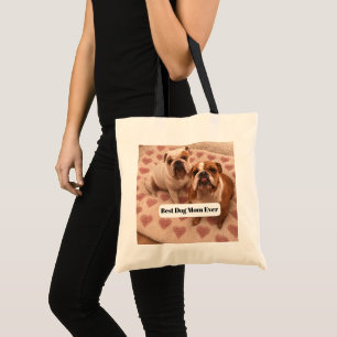 TOTE BAG MEILLEURE MAMAN DE CHIEN PERSONNALISÉE PHOTO