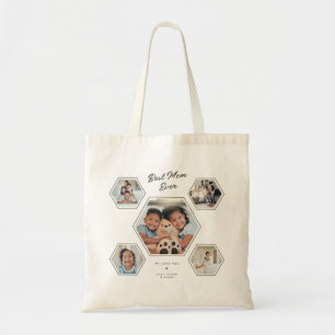 Tote Bag Meilleure Maman du Monde Collage Multi Photos Pers