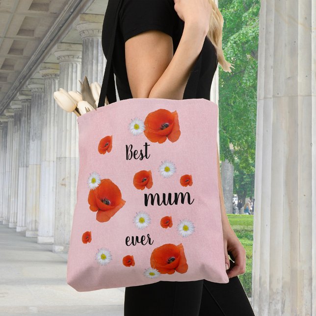 Tote Bag Meilleure maman - florale (Créateur téléchargé)