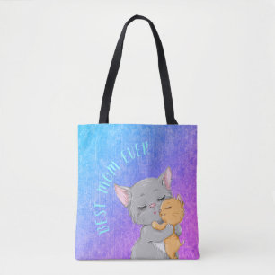 Tote Bag Meilleure maman jamais, chats mignons, cadeau de j