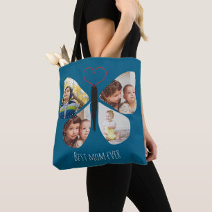 Tote Bag Meilleure maman jamais papillon photos personnalis
