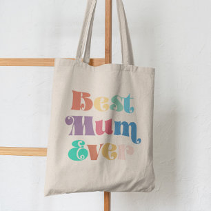 Tote Bag Meilleure maman jamais Vintage rétro script Fête d