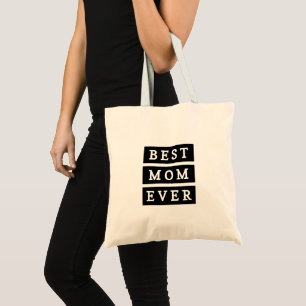 Tote Bag Meilleure maman moderne toujours tendance Noir
