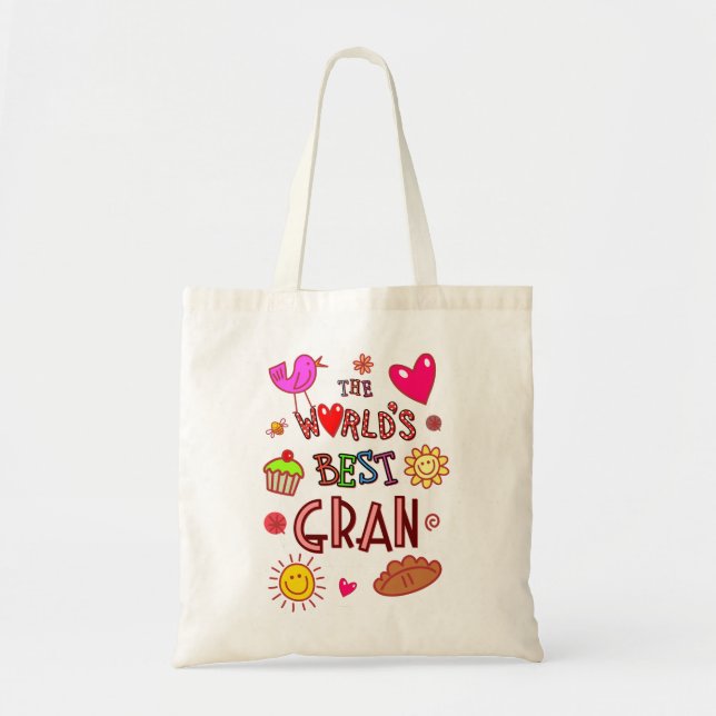 Tote Bag Meilleure mamie du monde (Devant)