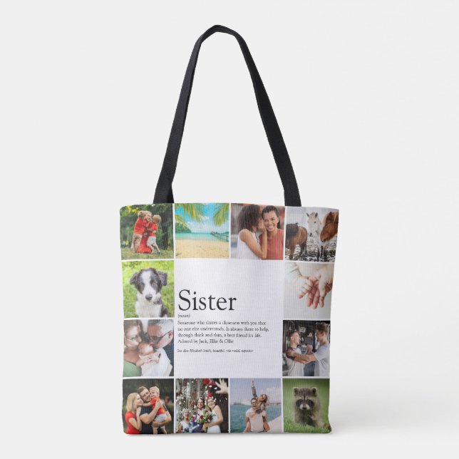 Tote Bag Meilleure Soeur du monde Définition 12 Photo (Dos)