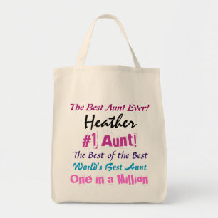 Tote Bag Meilleure tante Ever Custom Name