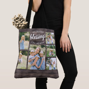 Tote Bag Meilleures bénédictions Maman Citation 6 Photo R
