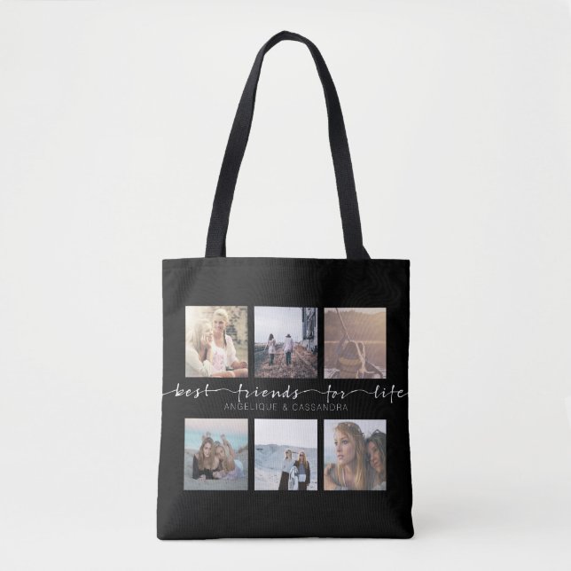 Tote Bag Meilleurs amis pour la typographie de photo (Devant)