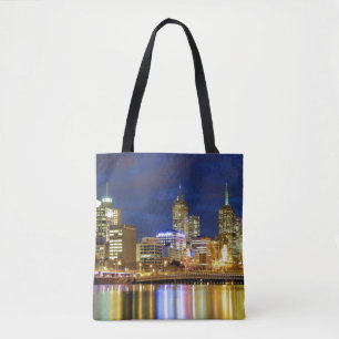 Tote Bag Melbourne, Australie. Une vue nocturne sur les 2