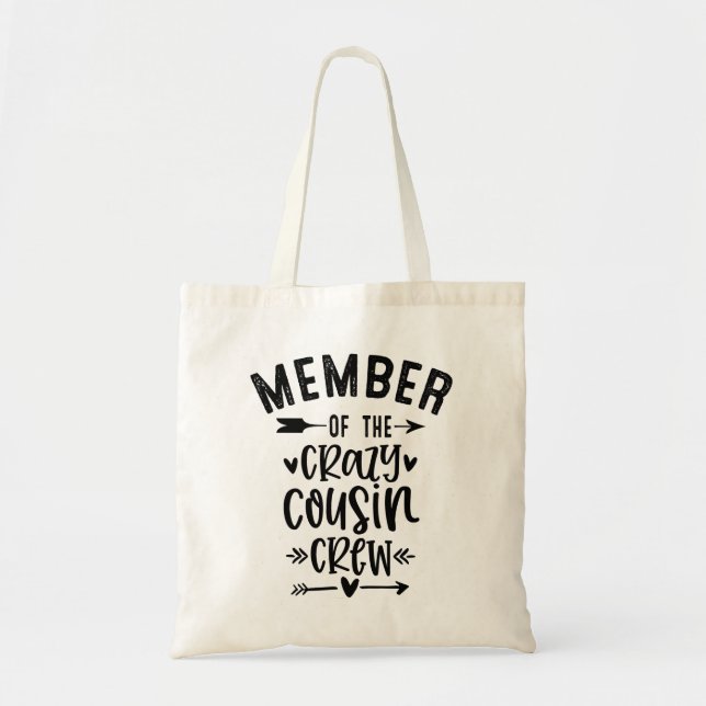 Tote Bag Membre de l'équipage du cousin fou (Devant)