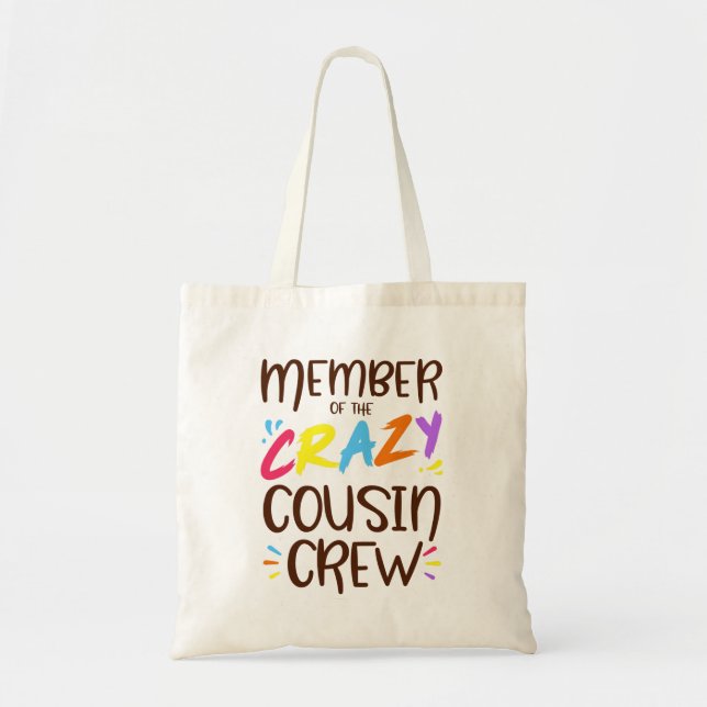 Tote Bag Membre de l'équipage du cousin fou (Devant)