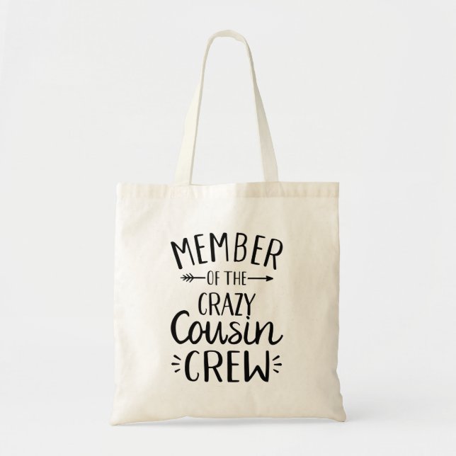 Tote Bag Membre de l'équipage du cousin fou (Devant)