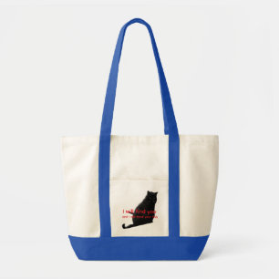 Tote Bag Mème de chat noir drôle double face