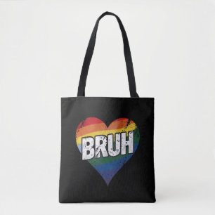 Tote Bag Mème drôle de Bruh salutation de frère Fierté gay 