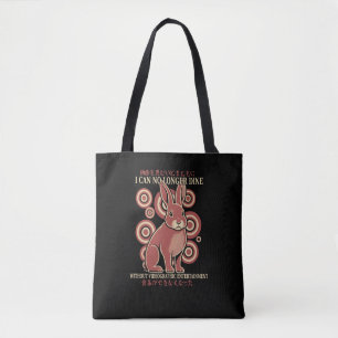 Tote Bag Mème vidéo éclectique de diner vintage lapin japon