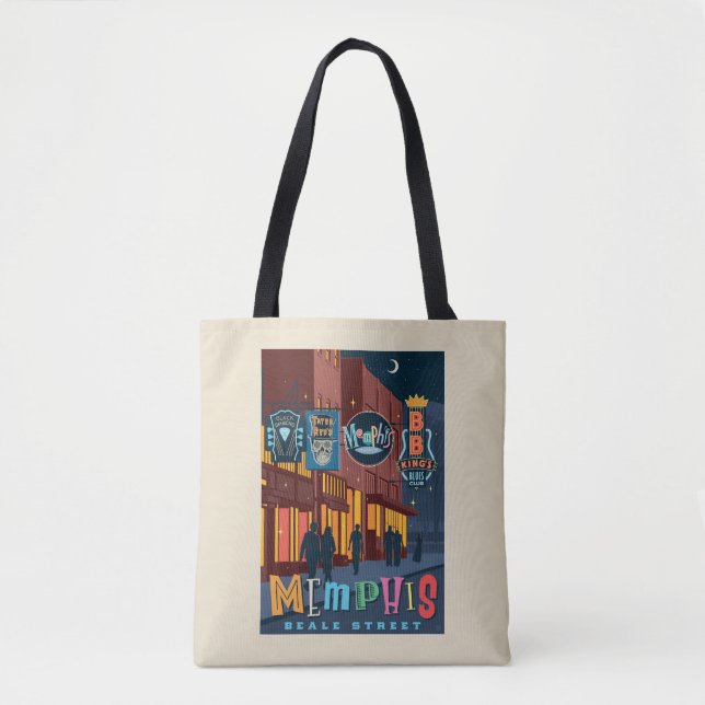 Tote Bag Memphis, TN | Beale Street Neon (Devant)