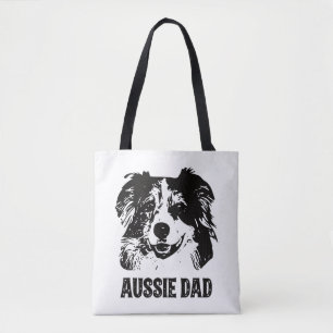 Tote Bag Mens Aussie Papa - Australian Shepherd Chien Papa