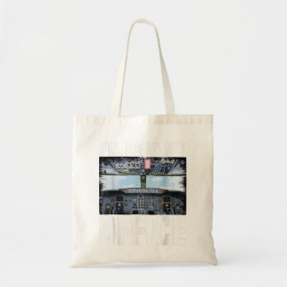 Tote Bag Mens Drôle Pilote d'avion Je serai dans mon bureau