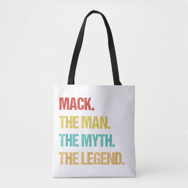 Tote Bag Mens Mack The Man The Myth The Legend (Devant)