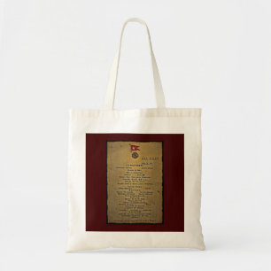 Tote Bag Menu final RMS Titanic
