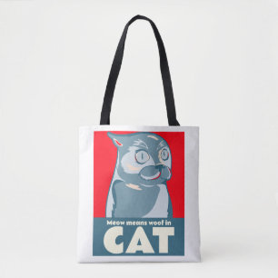 Tote Bag Meow veut dire wowen en chat une citation drôle
