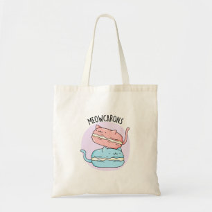 Tote Bag Meowcarons Cute Macaron Pun