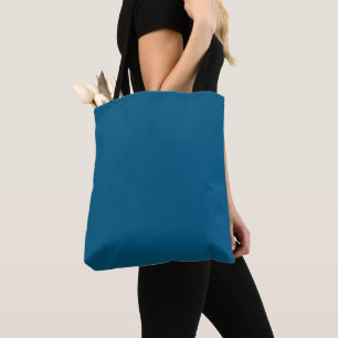 Tote Bag Mer de mer Egée bleu couleur solide Imprimer