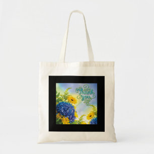 Tote Bag Merci coloré Floral