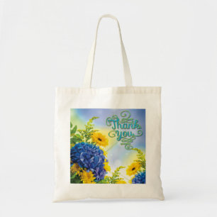 Tote Bag Merci coloré Floral