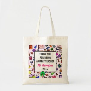 Tote Bag Merci d'appréciation des enseignants