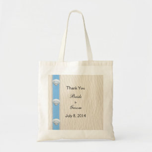 Tote Bag Merci de mariage de plage de coquillage