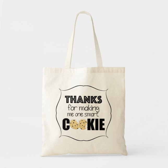 Tote Bag Merci de me faire un maître de biscuit intelligent (Devant)