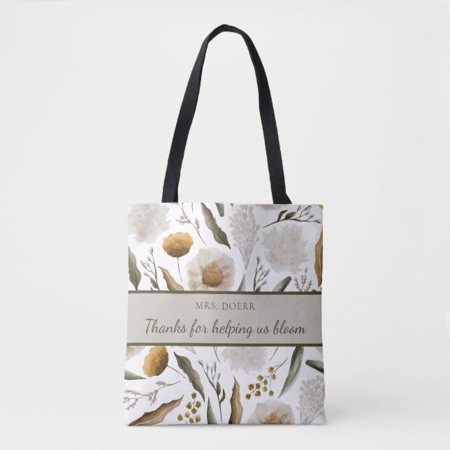 Tote Bag Merci De Nous Aider À Bloom Fourre-tout (Devant)
