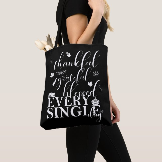 Tote Bag Merci, Grâces, Béni Chaque Jour (De près)