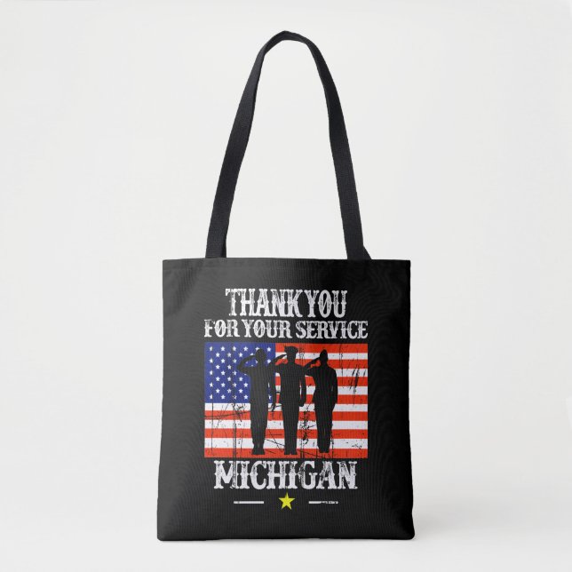 Tote Bag merci pour votre service Michigan (Devant)