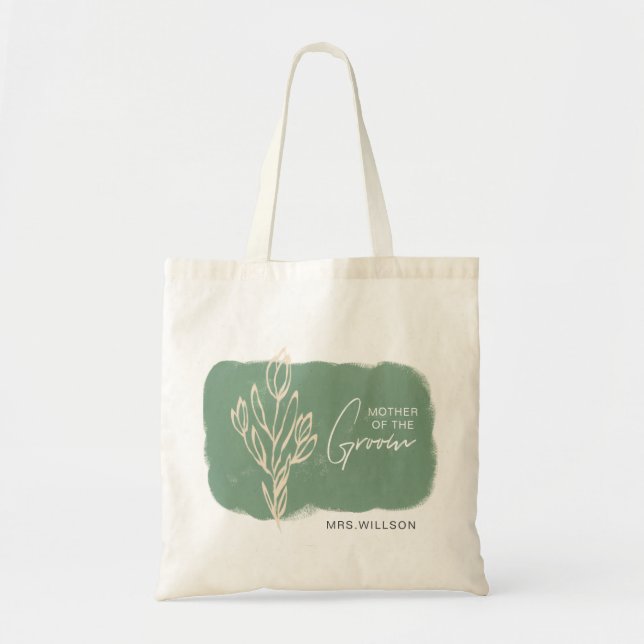 Tote Bag Mère aquarelle moderne du marié (Devant)