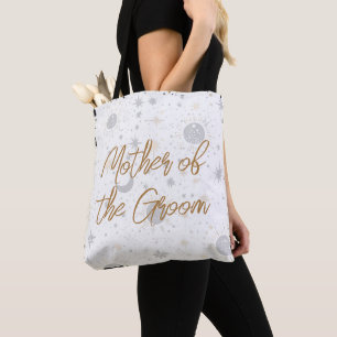 Tote Bag Mère céleste noire et dorée du marié
