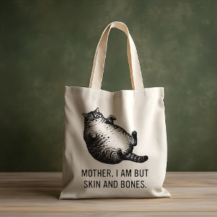 Tote Bag Mère de chat, je ne suis que peau et os pour l'ama