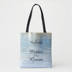 Tote Bag Mère de la chambre, Nom, Eau Abstraite Bleue