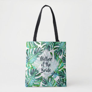 Tote Bag Mère de la mariée verte tropicale