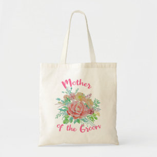Tote Bag Mère du cadeau floral vintage d'aquarelle de marié