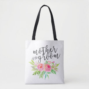 Tote Bag mère du marié rose floral