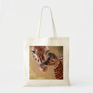 Tote Bag Mère et bébé girafe