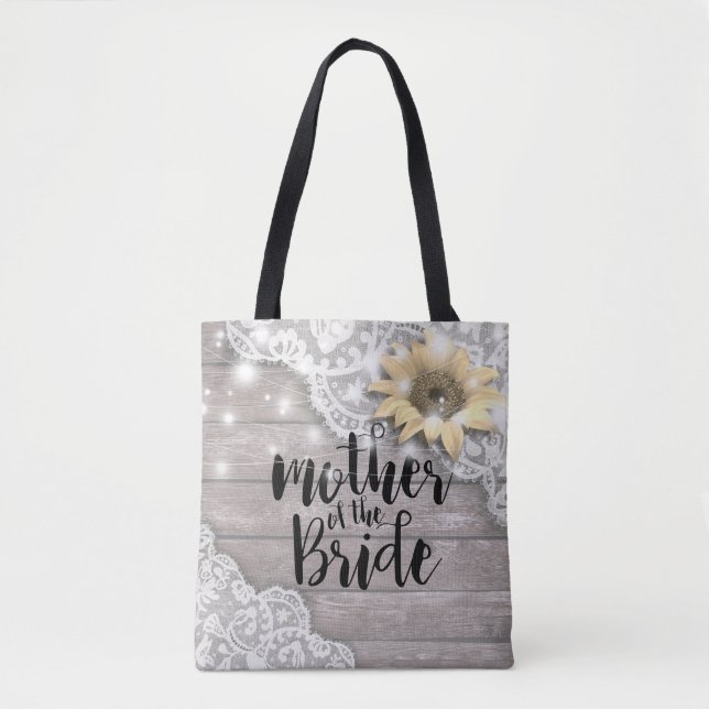 Tote Bag Mère mariage de la dentelle de mariée Tournesol Bo (Devant)
